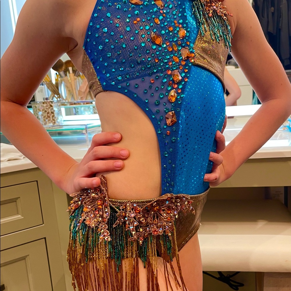 Sparkling Blue and Gold Kids Costume